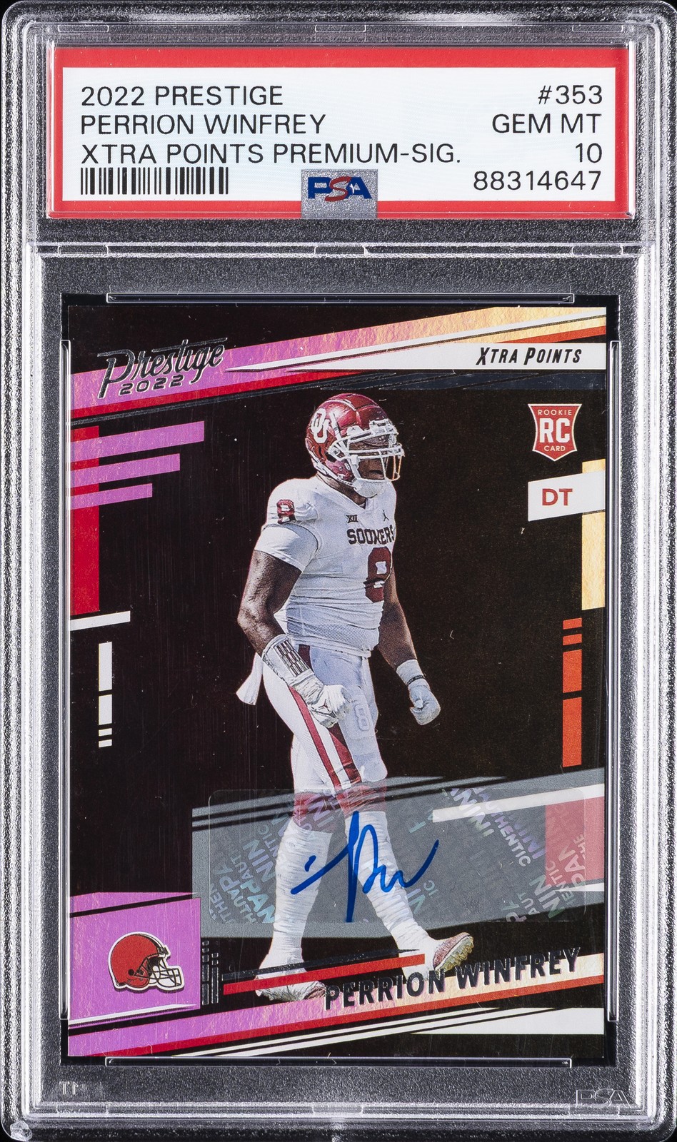 Perrion Winfrey Panini Prestige #353 Xtra Points Premium Signature