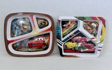 2 Divided Disney Pixar Cars Plates With Lightning McQueen Tow Mater Zak Designs