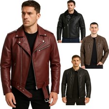 Mens Jackets Leather Look pvc Fashion Wear ideal for Present