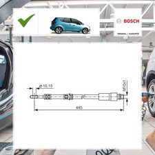 1x Bosch Bremsschlauch OPEL MERIVA B Großraumlimousine (S10) 1.4 (75)