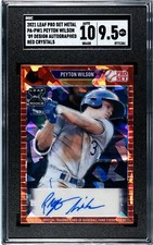 2021 Leaf Pro Set Metal Peyton Wilson RED CRYSTALS SGC 9.5 w/10 AUTO