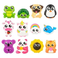 RI One Dozen 4.75" Jumbo Squish Sticker Animal Mix