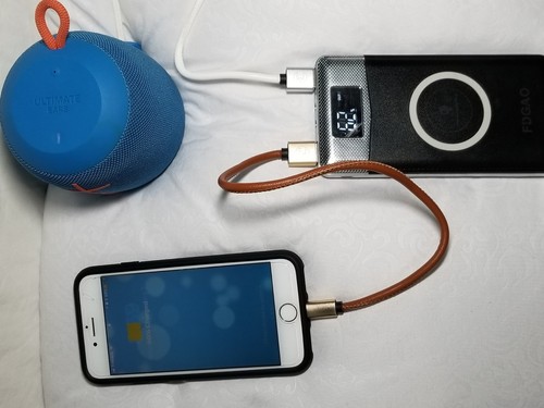 CABLE 2 IN 1 USB CHARGER Android and iphone leather 3ft & 1ft - Photo 24 sur 24