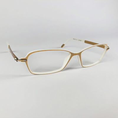 SILHOUETTE Brille GOLD/WEISS RECHTECKIG Brillengestell MOD: SPX 1552 20 6051