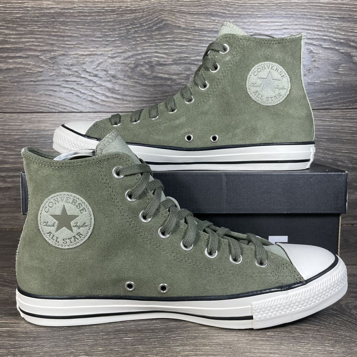 Converse Men&#039;s Chuck All Star High Suede Earthy Green Sneakers Shoes New eBay