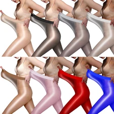 Plus Size Women Sexy Stockings Ultra Glossy Shiny Pantyhose Nylon Hosiery Tights