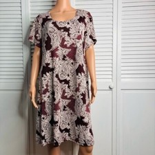 *NEW* VASNA Berry Paisley Short Sleeve Dress Size 1X ($69.00)