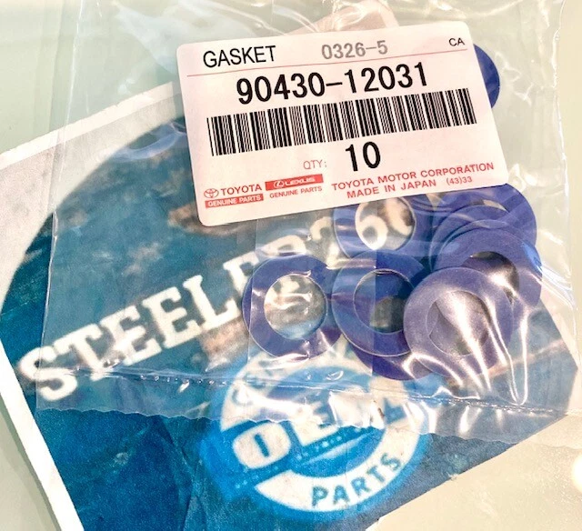 ПОДЛИННЫЙ TOYOTA LEXUS МАСЛО СЛИВНАЯ ПРОБКА ШАЙБЫ ПРОКЛАДКА 90430-12031 НАБОР ИЗ 100 - Изображение 4 из 4