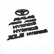 OVERLAY !! 2019 - 2024 TOYOTA RAV4 XLE AWD Hybrid Matte BLACK OUT EMBLEM KIT