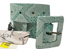 Read  ADA Leather Belt Size S/M Snakeskin Look Beautiful  Anthropologie