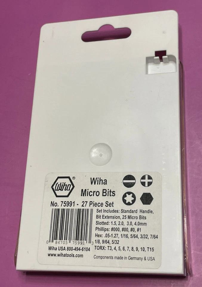 Wiha 75991 27-Piece Micro Bits Set with Handle and Bit Extension - Image 2 of 2