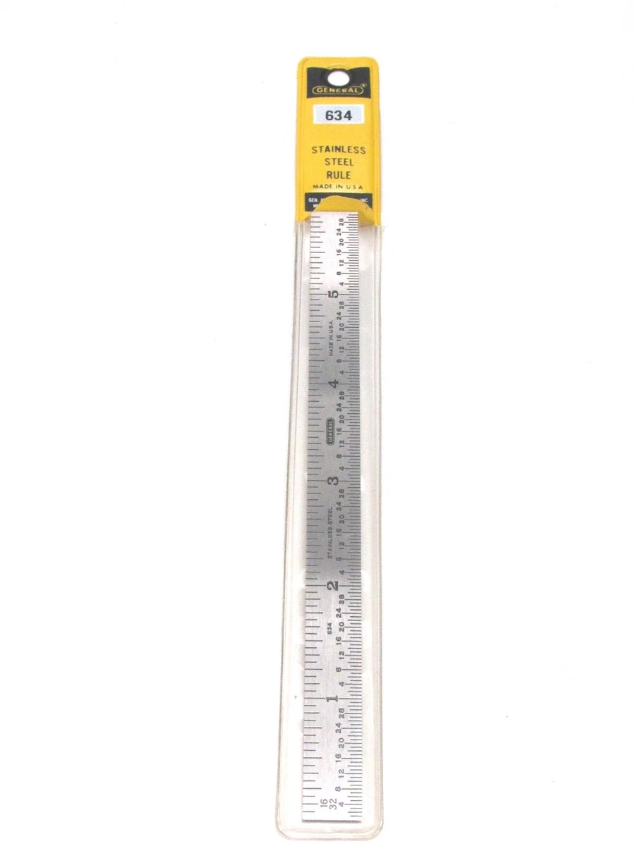 General Tools 6 In. Flexible Steel Industrial Precision Straight Edge Ruler  - Randolph Hardware