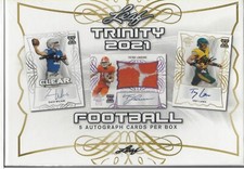 2021 LEAF TRINITY FOOTBALL FACTORY SEALED HOBBY BOX