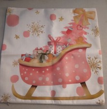 Pillow Cover Santa's Sleigh Zipper Bottom 276591