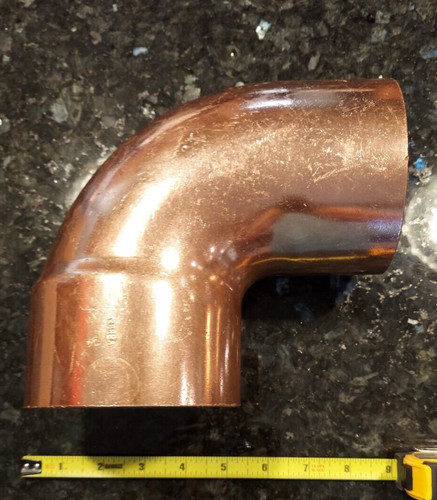 4 In. Copper Pipe Fitting 90 Degree Elbow WROT FTGxC 4" NIBCO 607-2 9059550