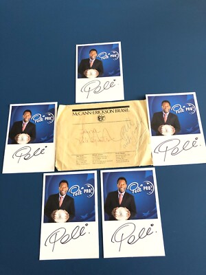 PELE' S AUTOGRAPHS - SIGNATURE - 2002 - 1 PIECE PRICE - OUT OF 5....