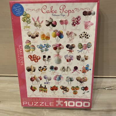 NEW Eurographics Cake Pops 1000 Piece Jigsaw Puzzle plus Recipes Sealed