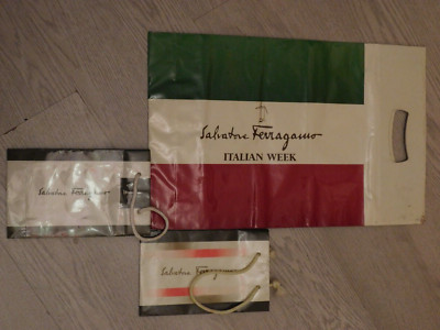 1990'S SALVATORE FERRAGAMO CARRIER BAGS 1 CELEBRATION ITALIEN WEEK preowned
