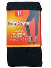 Women Thermal Velvet Spots Plush Leggings Black Brushed Inner Cuff Hem Cozy Soft