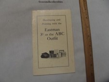 1931 Booklet Eastman Developing  Printing 3A ABC Outfit Rochester NY Camera