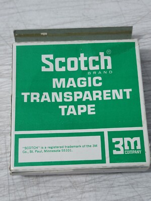 New NOS Vintage Scotch Magic Transparent Tape 1 Inch 72 Yards #4600 