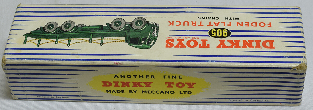 【週末セール】Dinky Toys 905 FODEN FLAT TRUCK DINKY #905 FODEN FLAT TRUCK W/ CHAINS, GREEN, NEAR-MINT W/ EXC