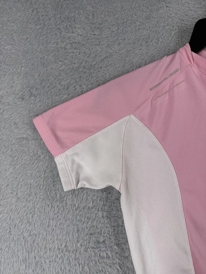 Camiseta de ciclismo 2XU para mujer mediana rosa blanca 1/2 cremallera manga corta 100 % poliéster Foto 3 de 4