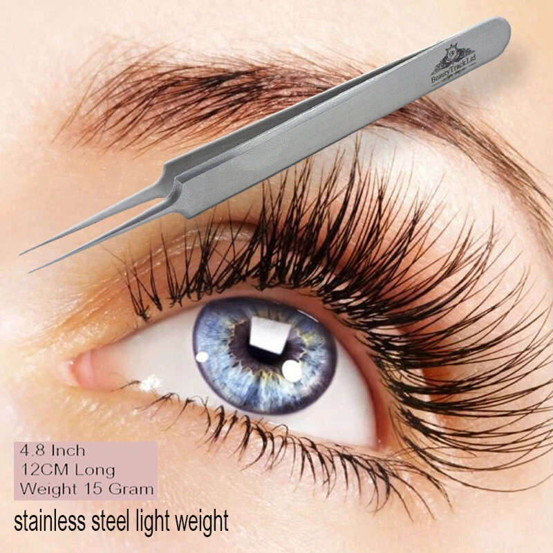 Lash Straight Fine Point Eyelash Tweezer Tool Extension Russian Volume Separator - Image 3 of 4