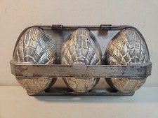 Antique German Metal Chocolate Egg Mold Laurosch