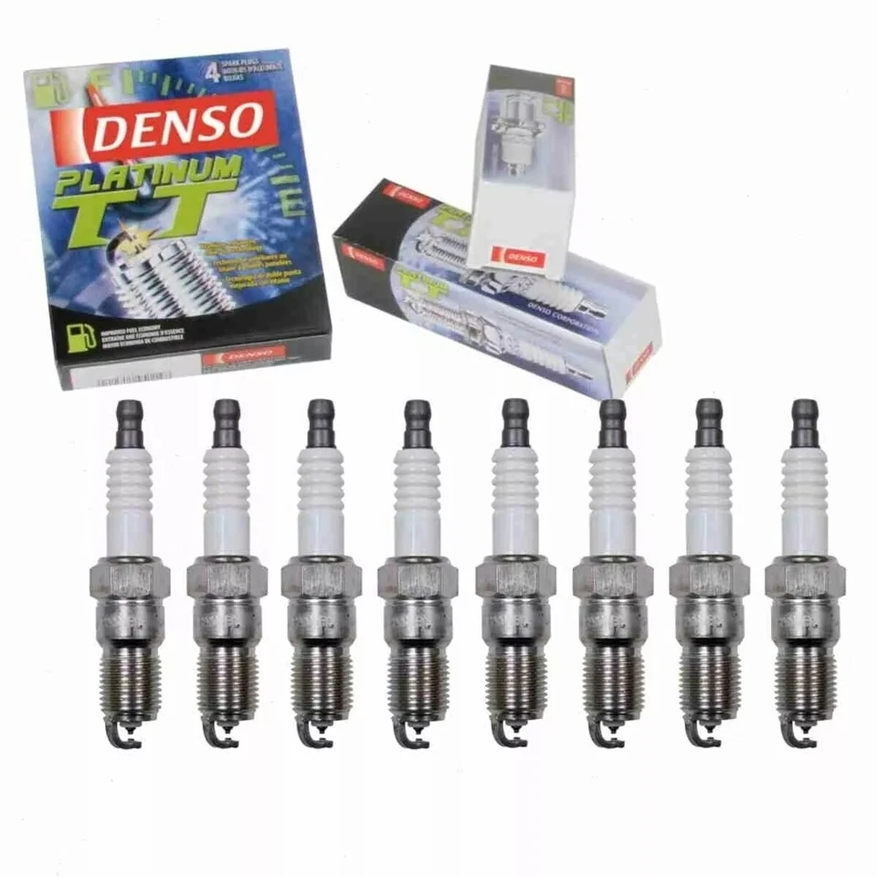 DENSO "PLATINUM" TT Spark Plugs Set of 8 for Cadillac DeVille 4.1 4.5L 4.6L 4.9L - Image 2 of 2