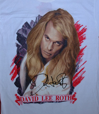David Lee Roth signed T-shirt White Cotton Tee All Sizes S-5XL JY201
