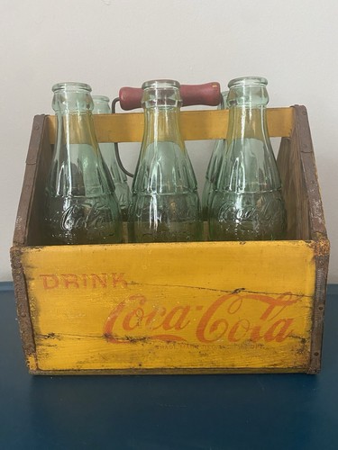 Vintage Coca Cola Wood 6 Pack Carrier - Picture 4 of 4