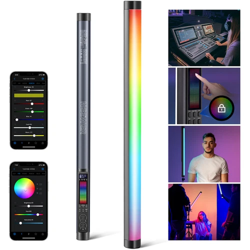 TL60 RGB Tube Light， Full Color RGBWW Handheld LED Video Lighting Wand