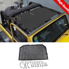 Front Durable Mesh Sunshade Bikini Top Cover Blocking Uv For Jeep Wrangler Tj