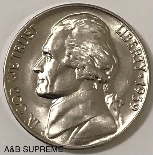 1939 Jefferson Nickel From OBW Roll Estate Hoard BLAST GEM Bu Uncirculated - Picture 9 of 10