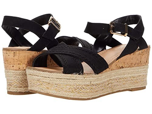 Fergie Proud Espadrille Wedge Sandal, Black, Women Size 10 NEW | eBay