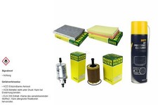 MANN FILTER Paket MANNOL Klimareiniger für VW New Beetle 9C1 1C1 RSI 3.2 4motion