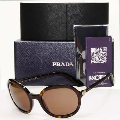 小物 PRADA Polarized Sunglasses Havana 56 Prada Sunglasses Round Brown Havana Tortoiseshell PR09VS SPR 09V