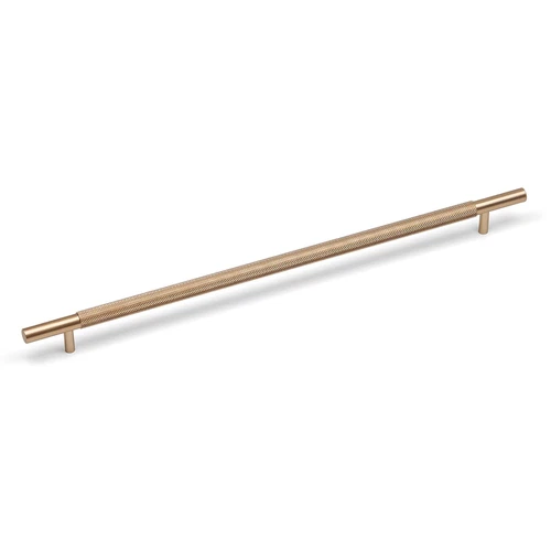 10 x 320mm Champagne Gold Brass Handles Knurled Bar Kitchen Wardrobe Long Pull