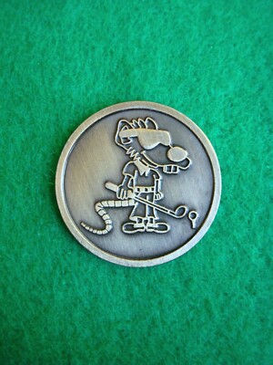 Cartoon Rat in Sunglasses Playing Golf Ball Marker Metal Putting