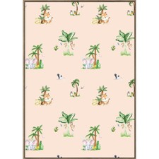 Rayell Kids Wall Hanging Amazon Peach 50x70cm Home Decor Wood Framed Artwork 