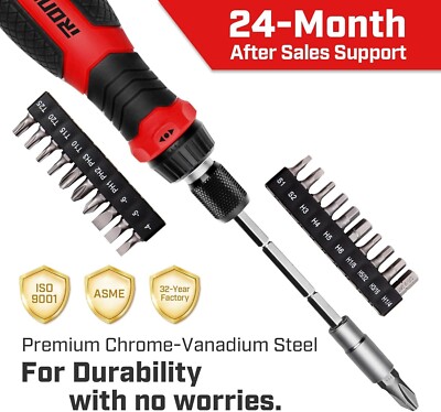 Multi Ratcheting Screwdriver Set: 21 in 1 Magnetic Multiple bits
