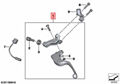 2006 BMW F650gs Clutch Lever Perch & Bracket 32727688439 for sale 