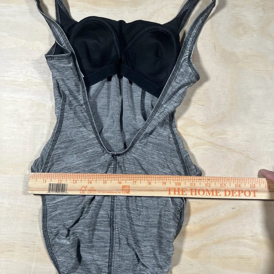 Купальник женский винтажный Jantzen A6001 цельный серый Y2K размер 8 - Изображение 3 из 4