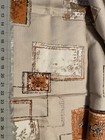 Mid Century 1 Yard+ Tan Rectangles Italy Scenes Printed Curtain Slub Fabric Vint — photo 9