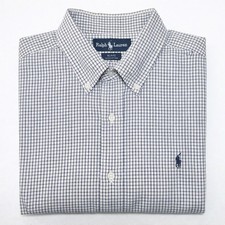 Polo Ralph Lauren Blake Button Down Shirt XL Blue Gingham Classic Fit Relaxed