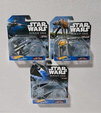 Hot Wheels Star Wars Rogue One Starships Lot Of 3 At-act X-wing Tie Striker New
