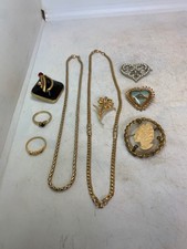 LOT ANCIEN BIJOUX FANTAISIE QUELQUES UN EN PLAQUE OR (N°10)