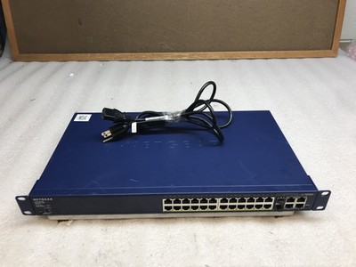NetGear FS728TP ProSafe 24-Ports 10/100Base-T PoE 4 Gigabit Ports & 2 SFP Switch