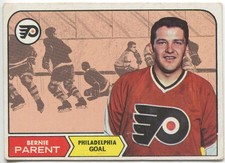 1968-69 Topps Bernie Parent #89 Rookie Card Philadelphia Flyers HOF No Creases. rookie card picture